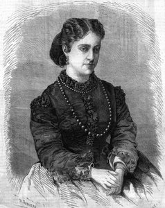portræt af Adelina Patti. Italiensk sanger (1843 til 1919) Indgravering af 1864. af Unknown artist