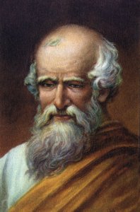 Portræt af Archimedes af Syrakus, græsk videnskabsmand fra Sicilien, fysiker, matematiker og ingeniør. af Unknown Artist