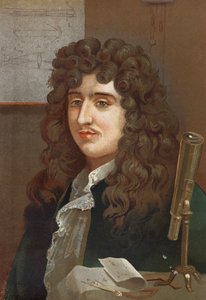 portræt af Christiaan Huygens. Hollandsk fysiker og matematiker (1629 til 1695) efter "" Science and its Men"" af Louis Figuier. Barcelona 1881 af Unknown artist