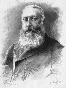 portræt af Leopold II (1835 til 1909). Konge af belgierne (1865-1909). af Unknown artist