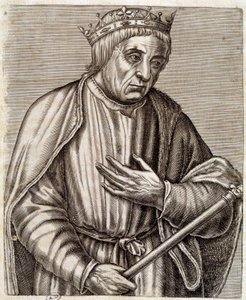 portræt af kongen af Polen Casimir III den Store. 1310-1370. gravering af det 17. århundrede. af Unknown artist