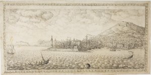 Havnen i Napoli af Unknown Italian