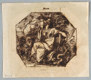 Tegning, Ceres, ca. 1810 af Unknown artistUnknown artist