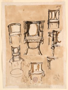 Tegning, Stole, 1780-1790