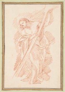 Tegning, Kristus stående, ca. 1759-70 af Unknown artistUnknown artist