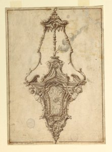 Tegning, design til et røgelseskar, 1725-1750 af Unknown artistUnknown artist