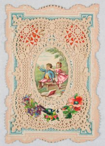 Lykønskningskort (England eller USA), 1870-80 af Unknown artistUnknown artist