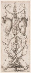 Tryk, Ornamenter eller grotesker (Grotesk ornament), ca. 1653 af Unknown artistUnknown artist