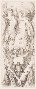 Tryk, Ornamenter eller grotesker (Grotesk ornament), ca. 1653 af Unknown artistUnknown artist