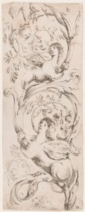 Tryk, Ornamenter eller grotesker (Grotesk ornament), ca. 1653 af Unknown artistUnknown artist