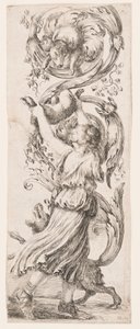 Tryk, Ornamenter eller grotesker (Grotesk ornament), ca. 1653 af Unknown artistUnknown artist