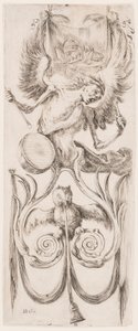 Tryk, Ornamenter eller grotesker (Grotesk ornament), ca. 1653 af Unknown artistUnknown artist