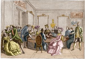 (The Mesmer bucket) Demonstration af Frederic Antoine Mesmer (Franz Anton Mesmer af Unknown artist
