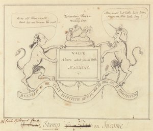 Et våbenskjold til et stempel på indkomst af Unknown artist