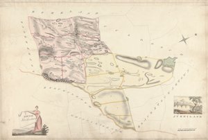 En samling af undersøgelser af Scottish Estates of Earl of Selkirk: Little Stockartown and Jurdiland af Unknown artist