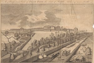 En perspektivisk udsigt over Prior Park, sæde for Ralph Allen Esq. nær Bath af Unknown artist