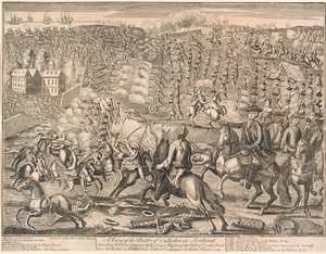 ?En udsigt over slaget ved Culloden i Skotland?, 1746 af Unknown