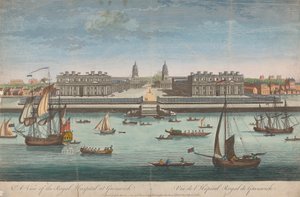 Udsigt over Royal Hospital i Greenwich af Unknown artist