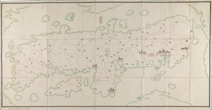 Et kort over Japan eller Nipon [MS]. af Unknown artist