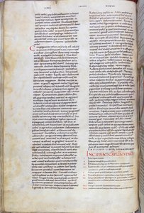 En side fra en bibel fra det 11. århundrede af Unknown artist