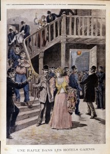 En roundup på hoteller - i "" Le Petit Journal"" du 04/08/1895 af Unknown artist