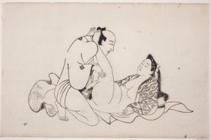 Et ark fra et shunga-album af Unknown artist