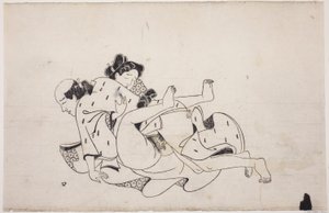 Et ark fra et shunga-album af Unknown artist