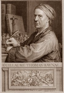 Abbed Guillaume Thomas Raynal (1713-1796) Engelsk forfattergravering efter Charles-Nicolas Cochin II - Guillaume Thomas Raynal (Guillaume-Thomas) gravering af Unknown artist