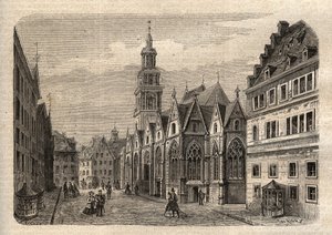 Aegidienkirche (Hannover) Tyskland - Hannover Aegidienkirche, ødelagt under Anden Verdenskrig - Hannover - Aegidienkirche - indgraveret i "" Illustrous People