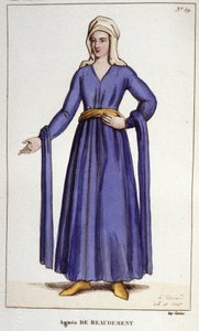 Agnès De Baudement, Dame af Braine (1130-1218). af Unknown artist