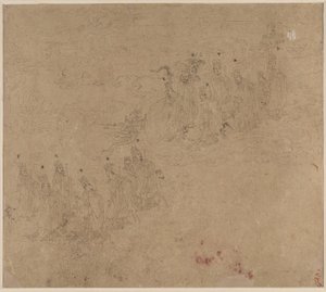 Album med daoistiske og buddhistiske temaer: Procession of Daoist Deities: Leaf 25 af Unknown artist