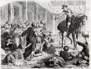 Alphonse (Alfonso Gieronimo) af Ornano 1548-1610 under pesten i Bordeaux 1604 - gravering af 1860 af Unknown artist