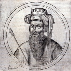 Amedee VIII (1383-1451), den daværende hertug af Savoyen, sidste modpave under navnet Felix V. Indgravering i "" Genealogical History of the Royal House of Savoye" af Samuel Guichenou, Lyon 1660. af Unknown artist