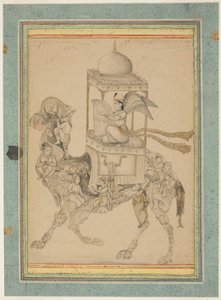 Engel (Peri) rider på en sammensat kamel af Unknown artist