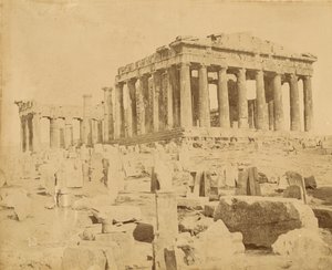 [Vinklet billede af Parthenon]. af Unknown artist