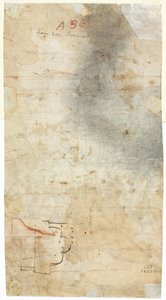 Arkitektonisk skitse (verso) af Unknown artist