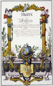 Artillery Traktat - frontispice af "Artillery Treaty", af François Lingier, Strasbourg af Unknown artist