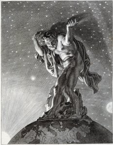 Atlas, der støtter himlen. af Unknown artist