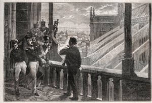 Angreb på Louis-Philippe I - Konspirationen af Towers of Notre-Dame (sammensværgelse) den 4. januar af Unknown artist