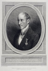 Augustin Louis Cauchy 1789-1857 Engelsk matematiker - gravering af Unknown artist