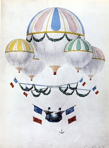 Ballonflotille af Eugène Godard (1827 - 1890). af Unknown artist
