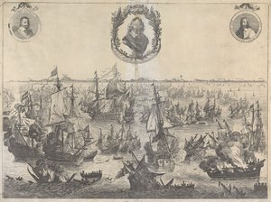 Slaget ved Scheveningen, 31. juli 1653 af Unknown artist