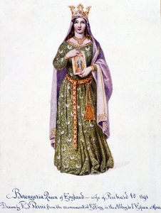 Berengaria af Navarra kone til Richard I af England - Berangere af Navarra - Berengere, dronning af England, kone til Richard I 1191 af Unknown artist