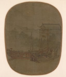 Både ved Anker af Unknown artist