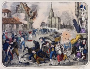 Preussernes bombning af Strasbourg. 1870 af Unknown artist