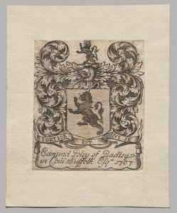 Bogplade: Edmund Poley fra Badley af Unknown artist