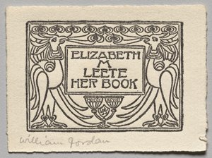 Bogplade: Elizabeth M. Leete af Unknown artist