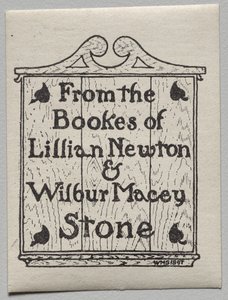 Bogplade: Lillian Newton og Wilbur Macey Stone af Unknown artist