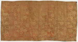 Brokade, silke. En buddhistisk munkedragt, lappet: Kesa af Unknown artist