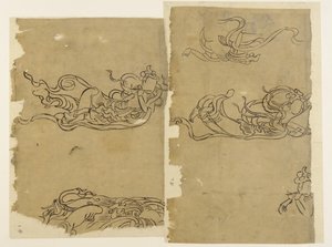 Buddhistisk engel - Apsaras af Unknown artist